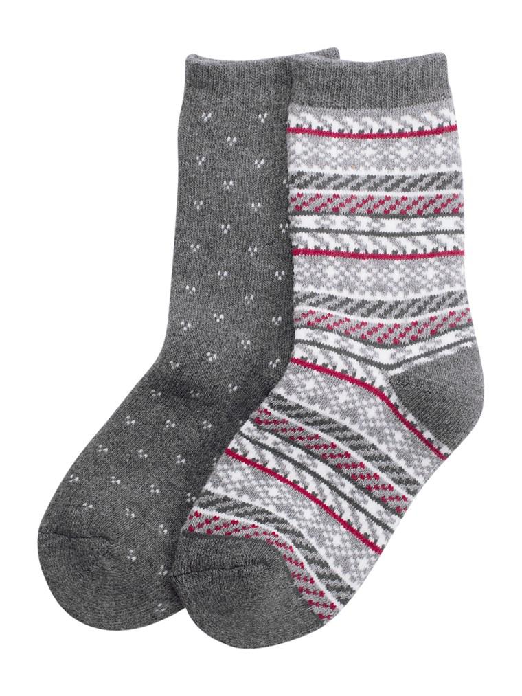 Socks with fair isle print